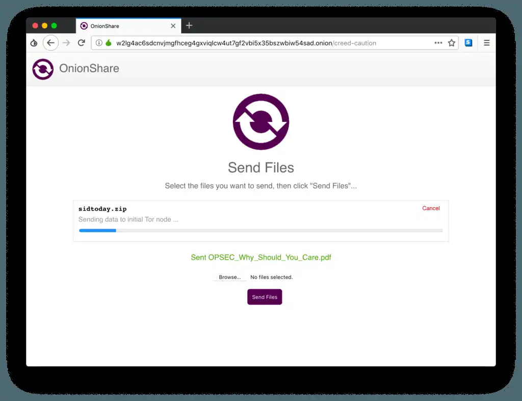 Download web tool or web app OnionShare