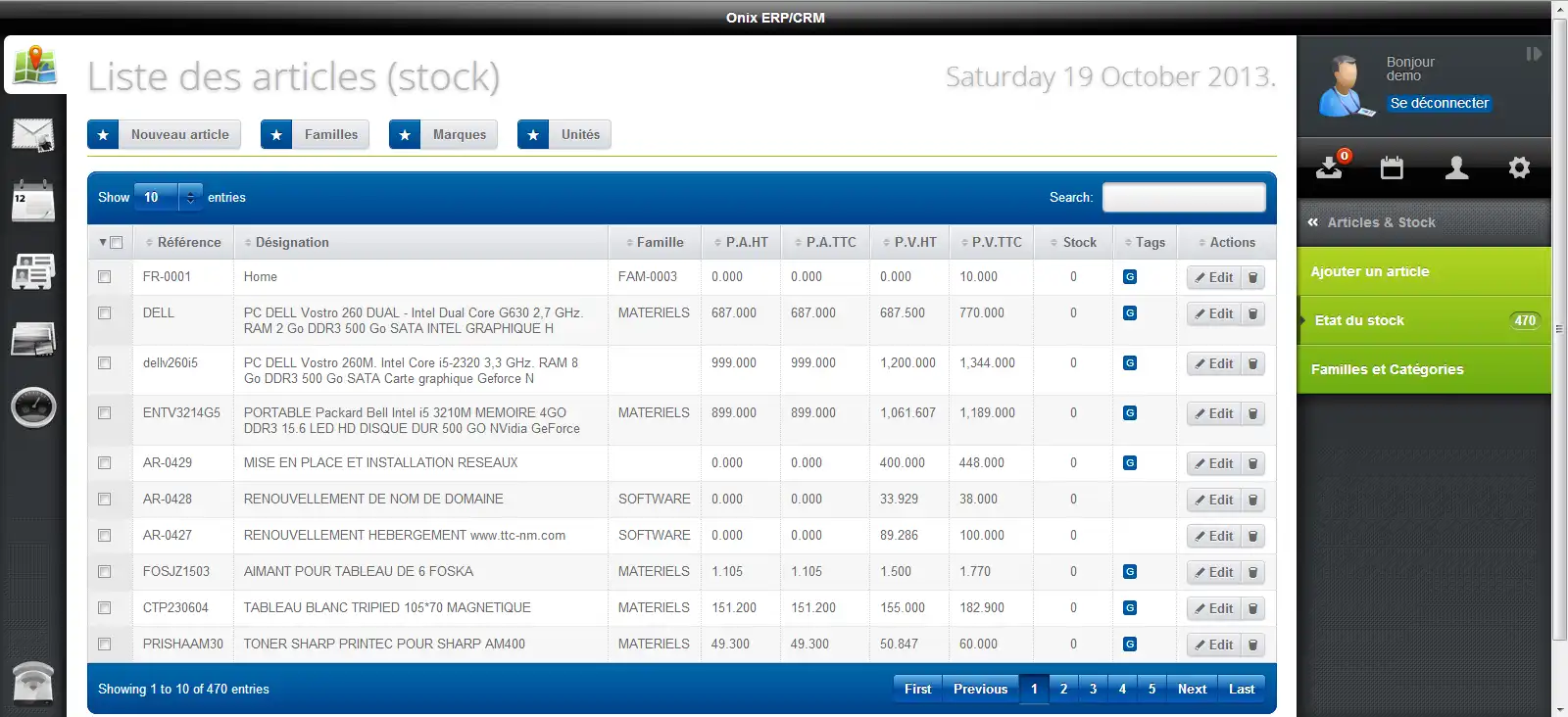 Download web tool or web app Onix ERP/CRM