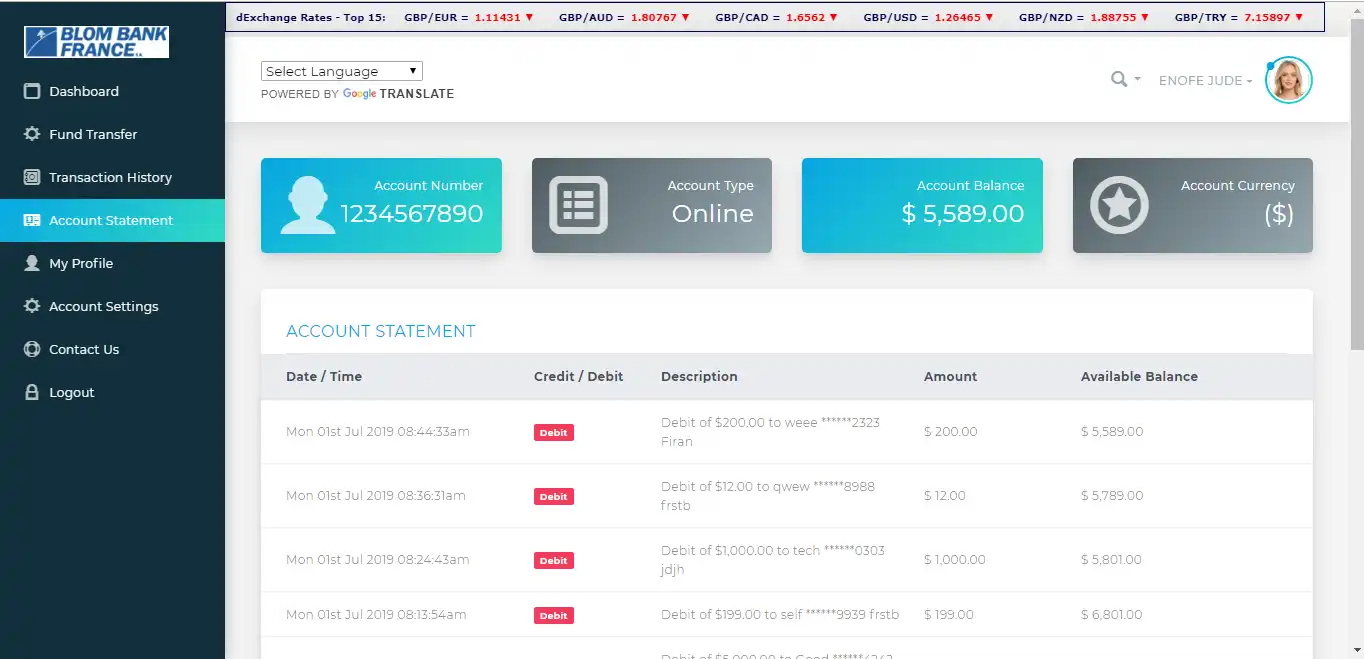Download web tool or web app ONLINE BANKING SCRIPTS