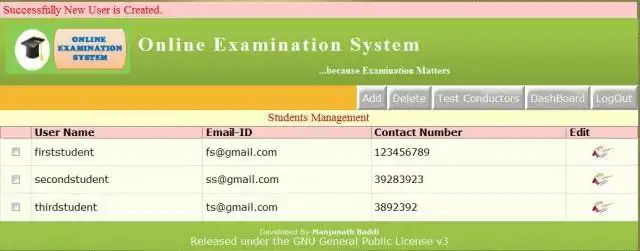 Descargue la herramienta web o la aplicación web Sistema de examen en línea