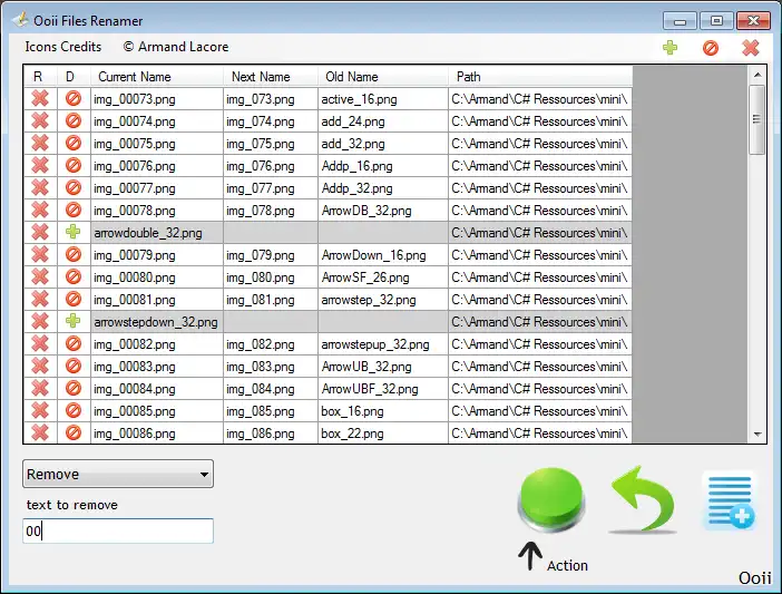 Download web tool or web app Ooii Files Renamer