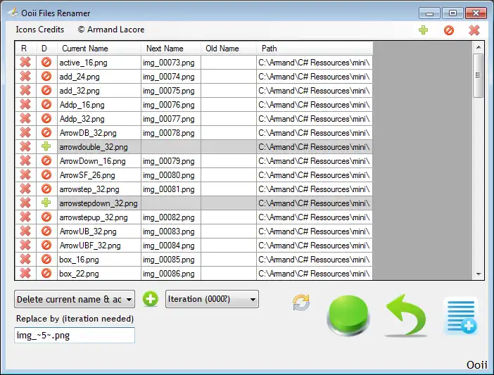 Download web tool or web app Ooii Files Renamer
