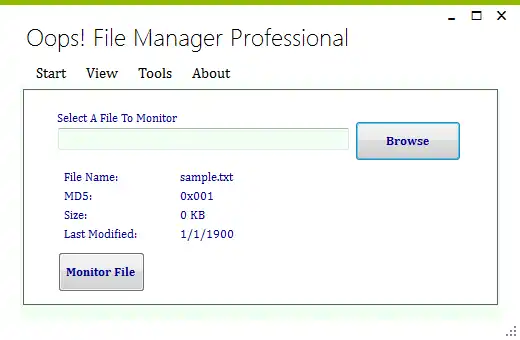 Загрузите веб-инструмент или веб-приложение Oops File Manager