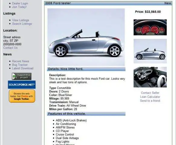 Download web tool or web app openautoclassifieds