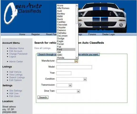 Télécharger l'outil Web ou l'application Web openautoclassifieds