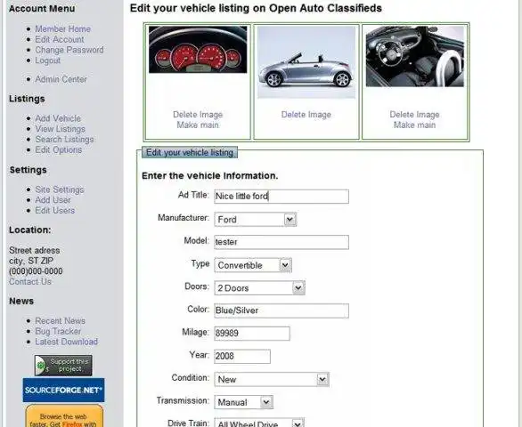 Scarica lo strumento Web o l'app Web openautoclassifieds