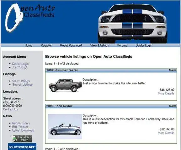 Baixe a ferramenta da web ou o aplicativo da web openautoclassifieds