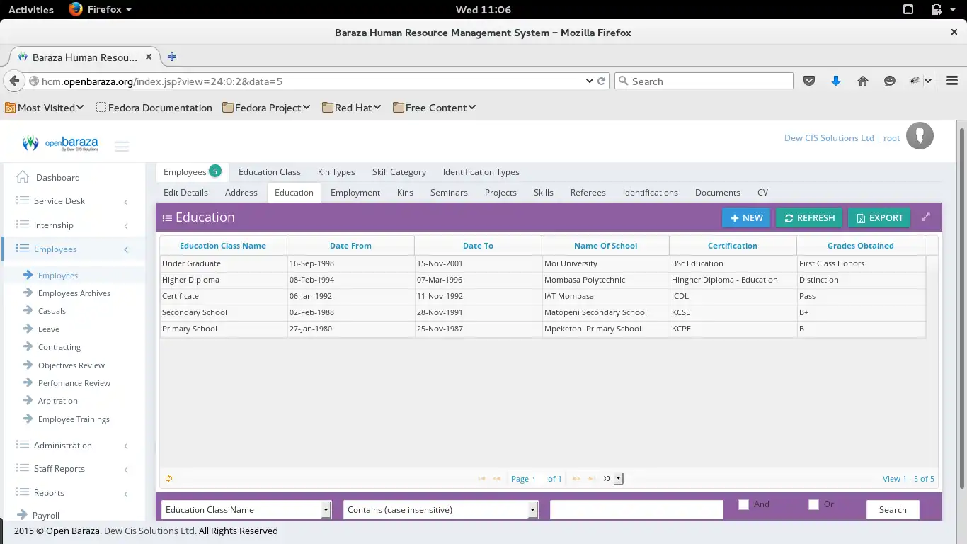 Descargue la herramienta web o la aplicación web openBaraza HCM HR Payroll