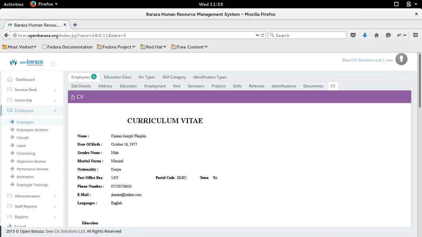 Download webtool of webapp openBaraza HCM HR Payroll