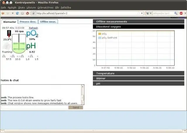 Download web tool or web app Open Bioprocess Monitor to run in Linux online