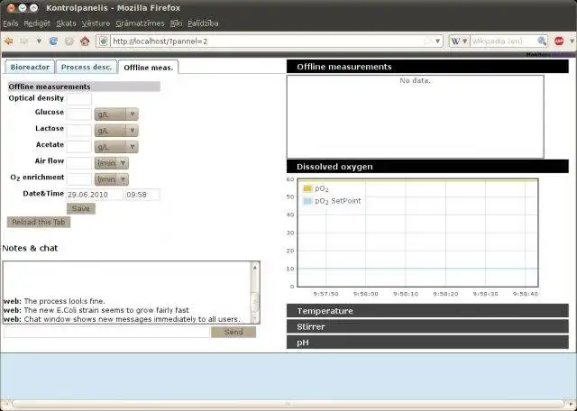 Download web tool or web app Open Bioprocess Monitor to run in Linux online