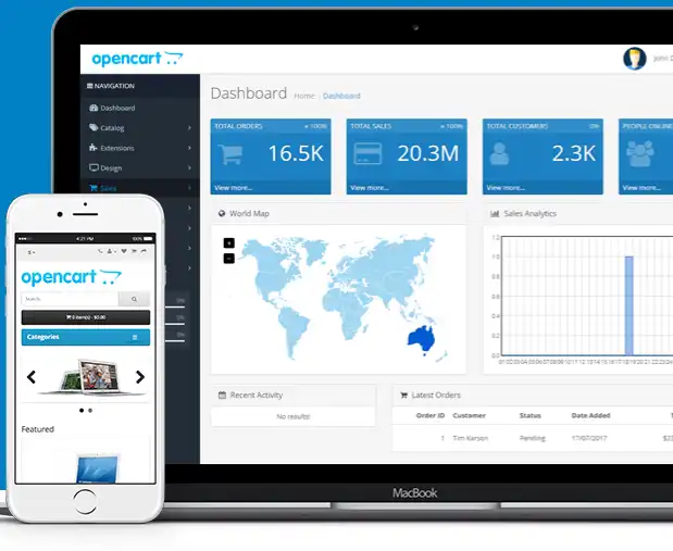 Descărcați instrumentul web sau aplicația web OpenCart