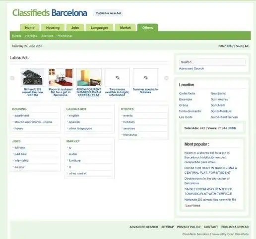 Download web tool or web app Open Classifieds