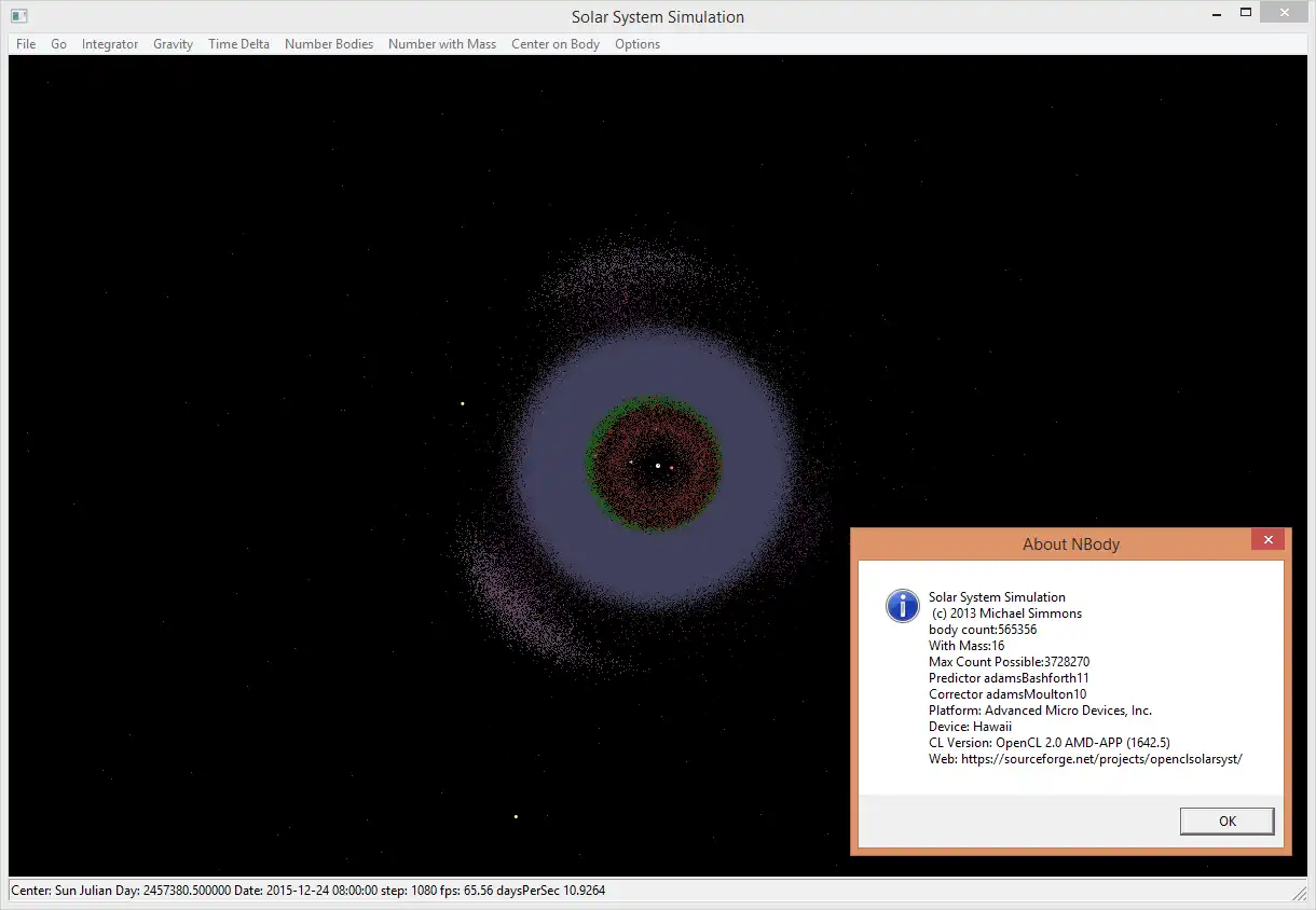 Descărcați instrumentul web sau aplicația web OpenCL(tm) Solar System Simulation