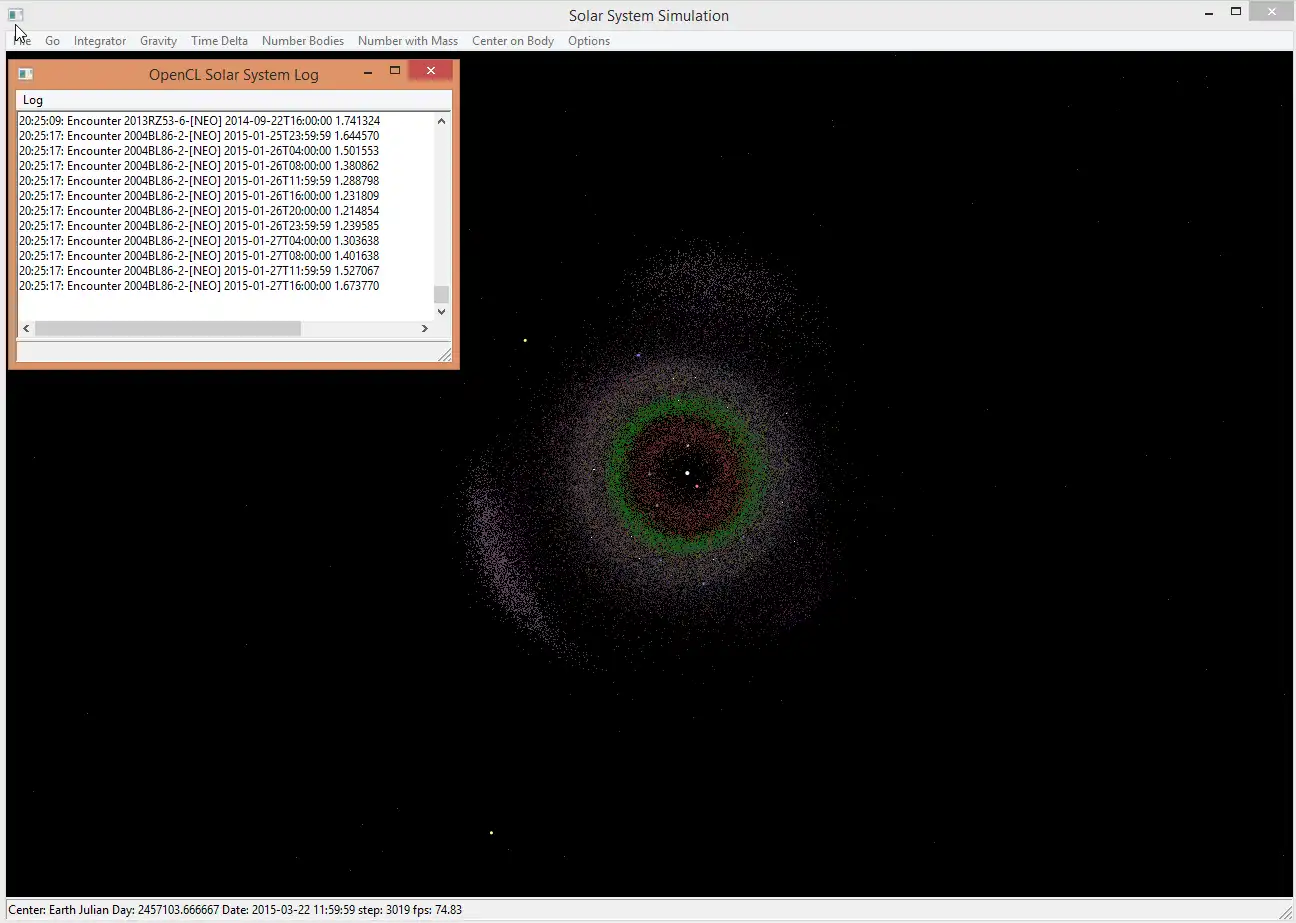 Download web tool or web app OpenCL(tm) Solar System Simulation