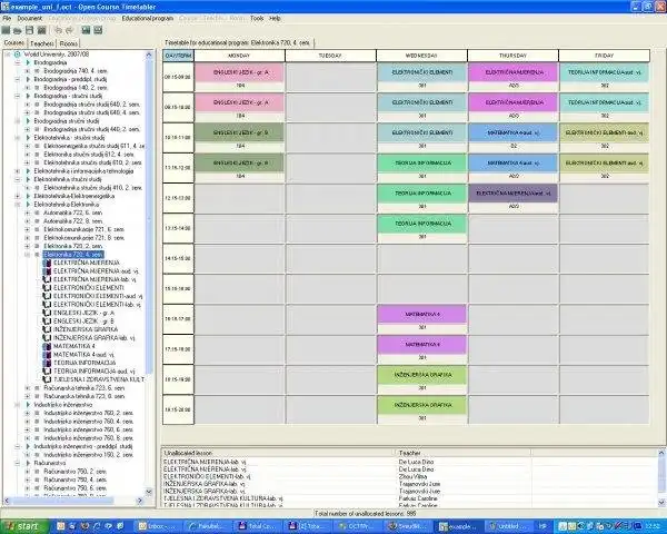 Télécharger l'outil Web ou l'application Web Open Course Timetabler