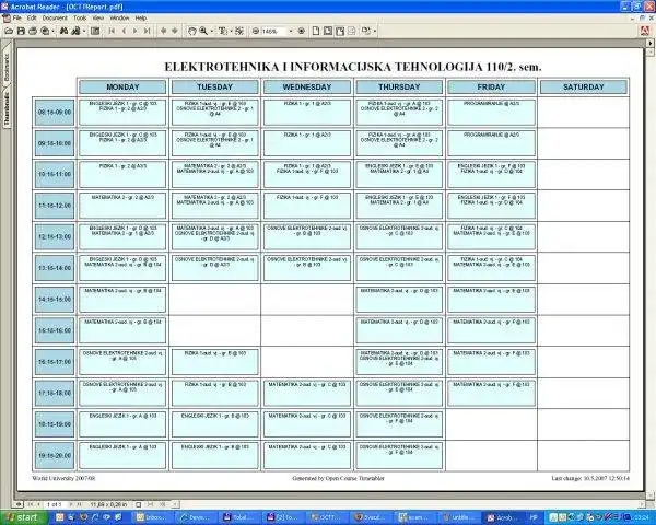 Télécharger l'outil Web ou l'application Web Open Course Timetabler