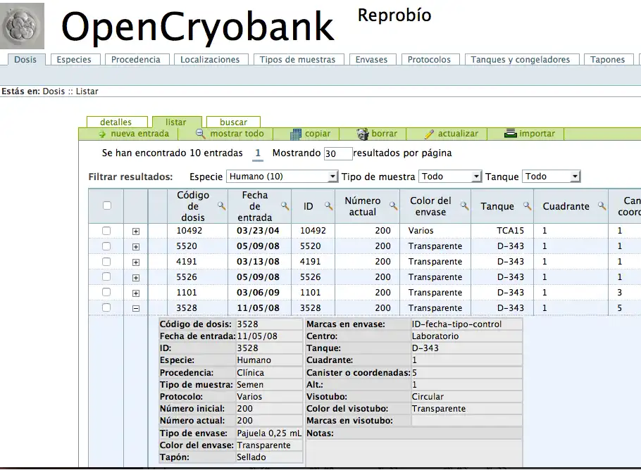 Download web tool or web app OpenCryobank