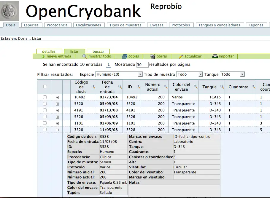 Scarica lo strumento web o l'app web OpenCryobank