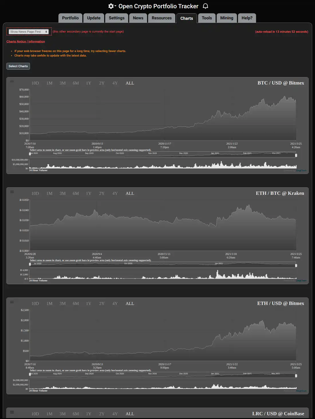 Download web tool or web app Open Crypto Tracker