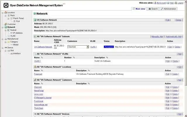 Download web tool or web app OpenDataCenter Network Management System