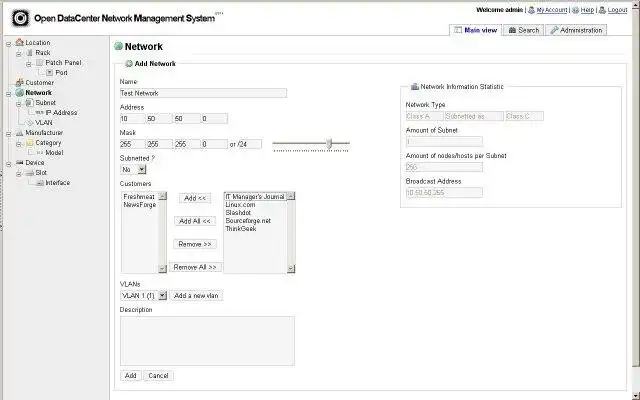 Download web tool or web app OpenDataCenter Network Management System