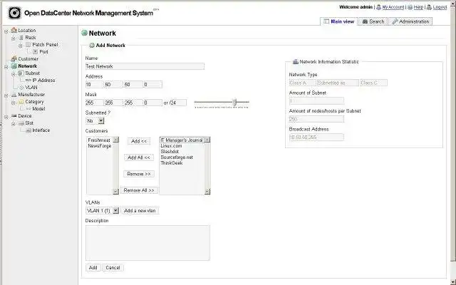 ডাউনলোড ওয়েব টুল বা ওয়েব অ্যাপ OpenDataCenter Network Management System