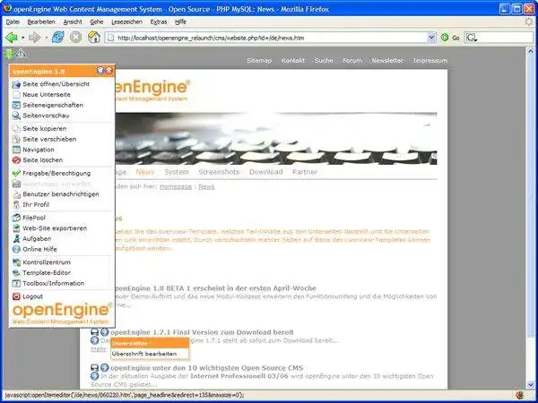 Descargue la herramienta web o la aplicación web openEngine