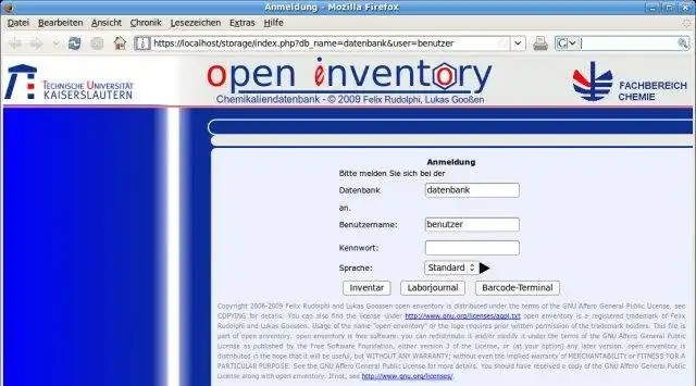 Unduh alat web atau inventaris terbuka aplikasi web