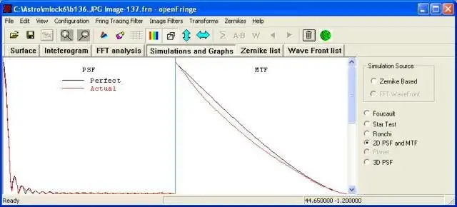 Download web tool or web app OpenFringe Interferogram mirror analysis