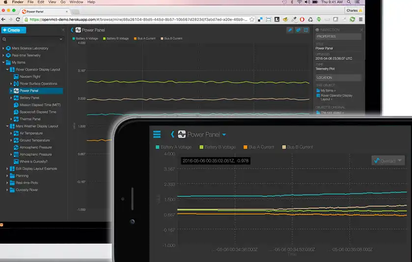 Download web tool or web app Open MCT