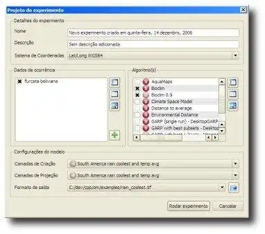 Download webtool of webapp openModeller