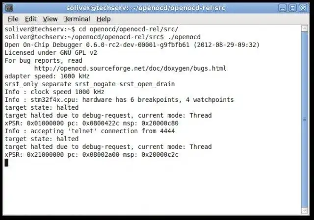 Muat turun alat web atau aplikasi web OpenOCD - Open On-Chip Debugger