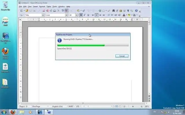 Download web tool or web app OpenOffice.org Export As DAISY