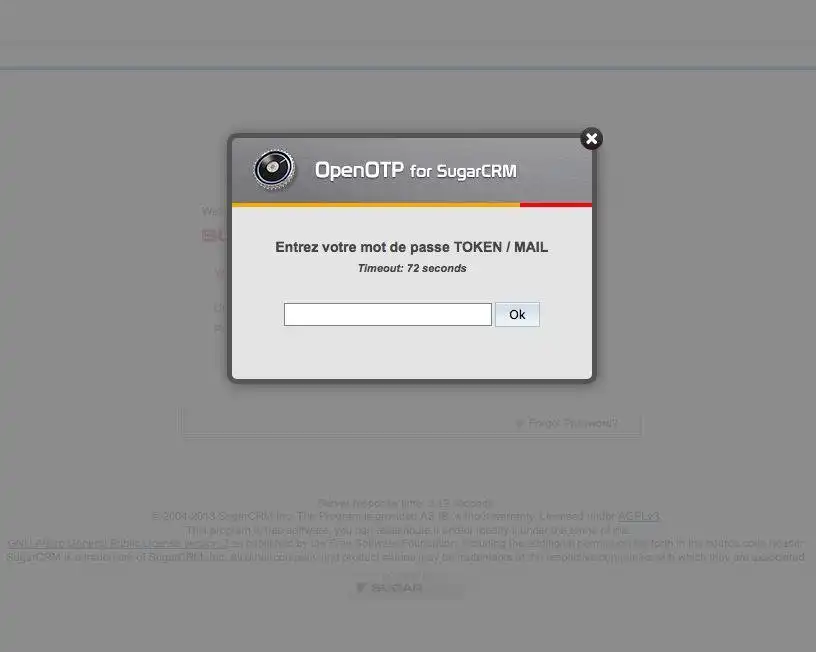 Download web tool or web app OpenOTP Authentication Plugin SugarCRM
