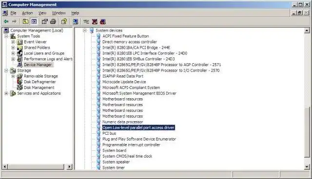 Download web tool or web app Open parport parallel port driver