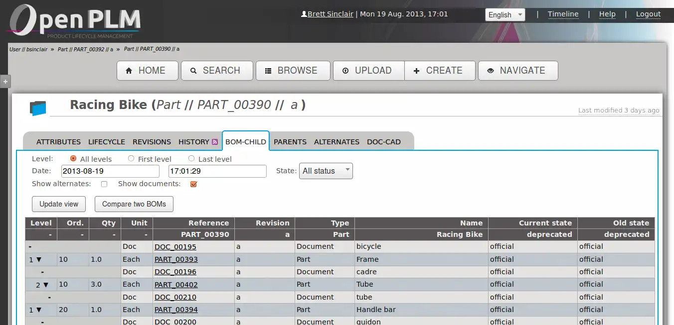 Scarica lo strumento web o l'app web openPLM - PLM open source