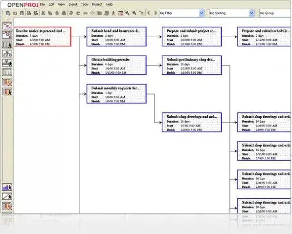 Download webtool of webapp OpenProj - Projectbeheer