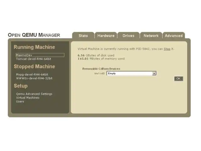 Download web tool or web app Open QEMU Manager