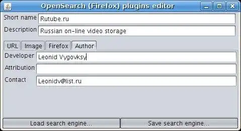 Download webtool of webapp OpenSearch Editor