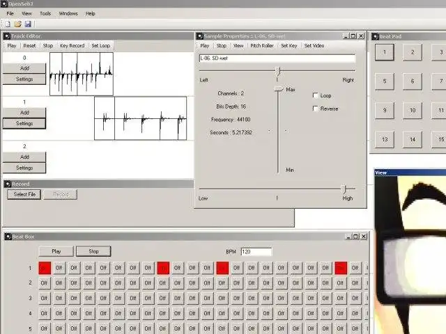 Muat turun alat web atau aplikasi web OpenSebJ - Campuran Contoh Audio Masa Nyata