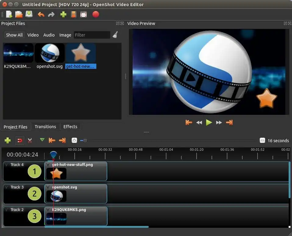 Muat turun alat web atau aplikasi web OpenShot Video Editor