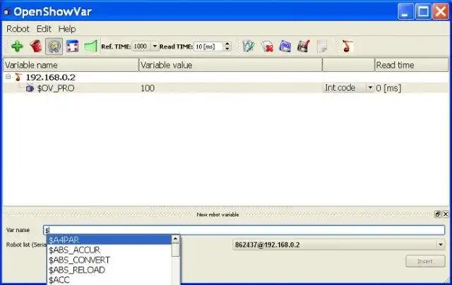 Download webtool of webapp openshowvar