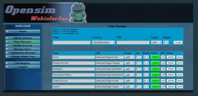 قم بتنزيل أداة الويب أو تطبيق الويب OpenSim Web Interface (Redux)