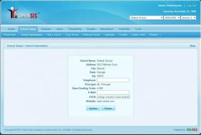 Download web tool or web app openSIS