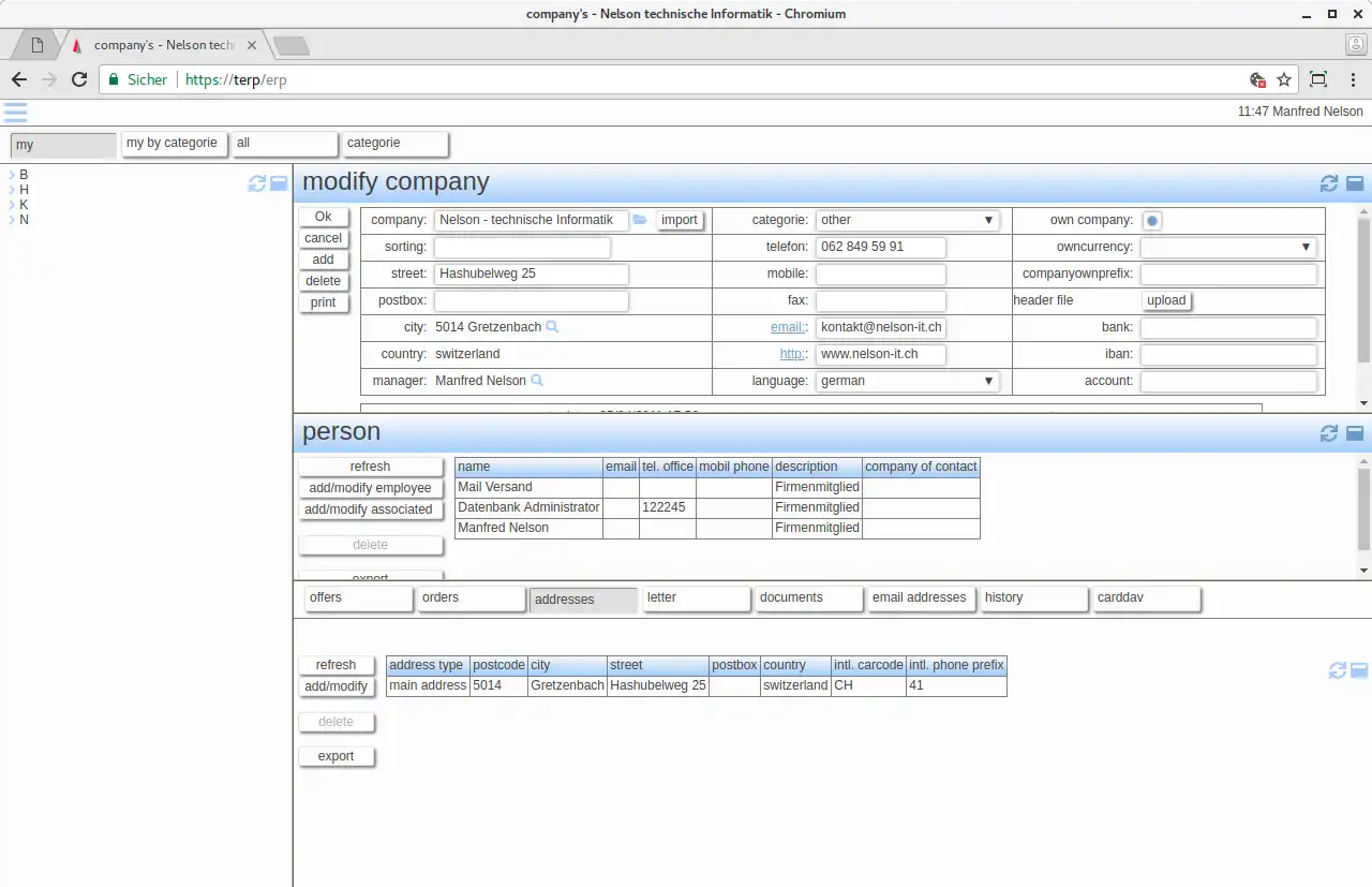 Descargue la herramienta web o la aplicación web Open Source ERP