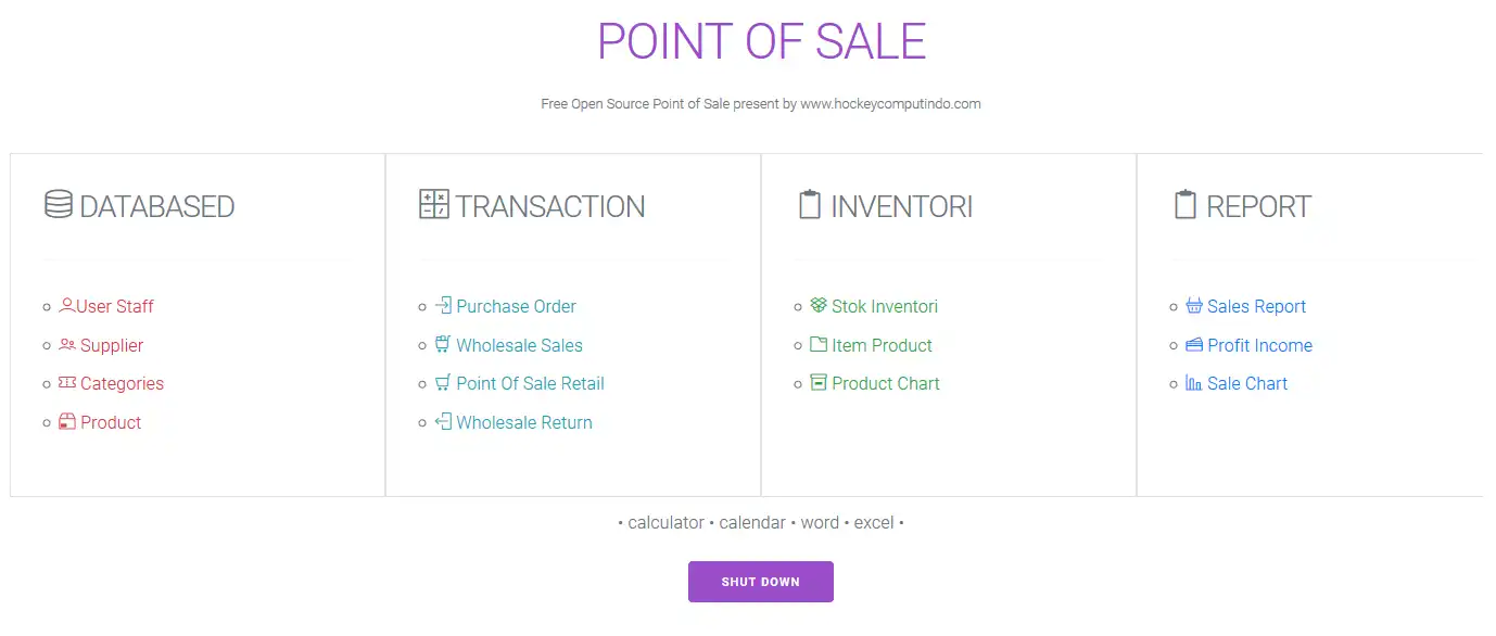 Download web tool or web app OPEN SOURCE POS APLIKASI KASIR CLEAN POS