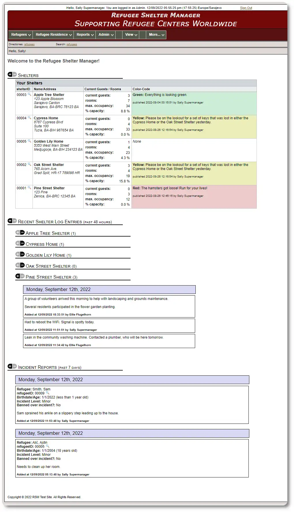 Download web tool or web app Open Source Shelter Manager