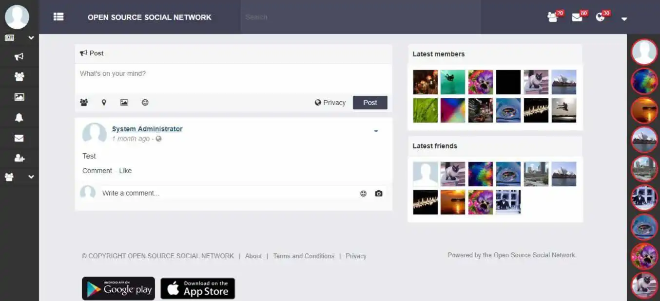 Download webtool of webapp opensource-socialnetwork