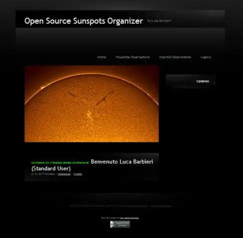 下载 Web 工具或 Web 应用程序 Open Source Sunspots Organizer 以在 Linux 中在线运行